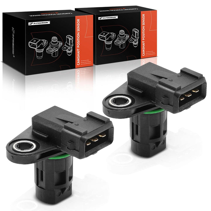 A-Premium camshaft sensor front view showing compact OEM-style housing for easy fit