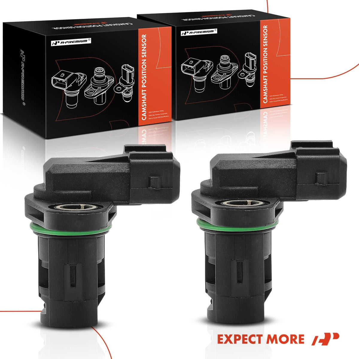 A-Premium camshaft sensor on workbench with tools indicating DIY installation readiness