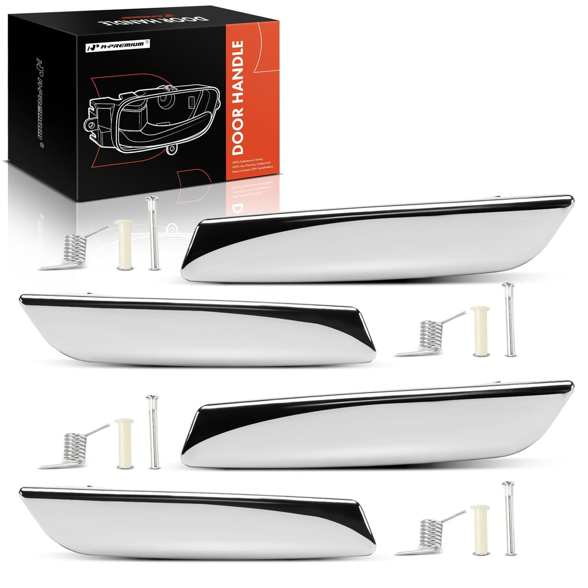 A-Premium chrome front handle front view showing clean OEM look and improved cabin aesthetics