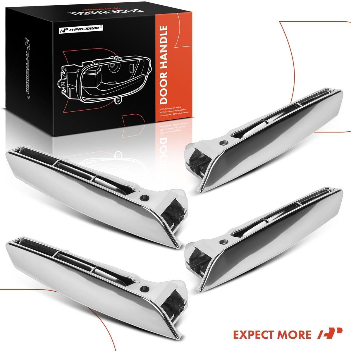 A-Premium chrome handle in vehicle cabin lifestyle shot emphasizing refreshed interior appeal