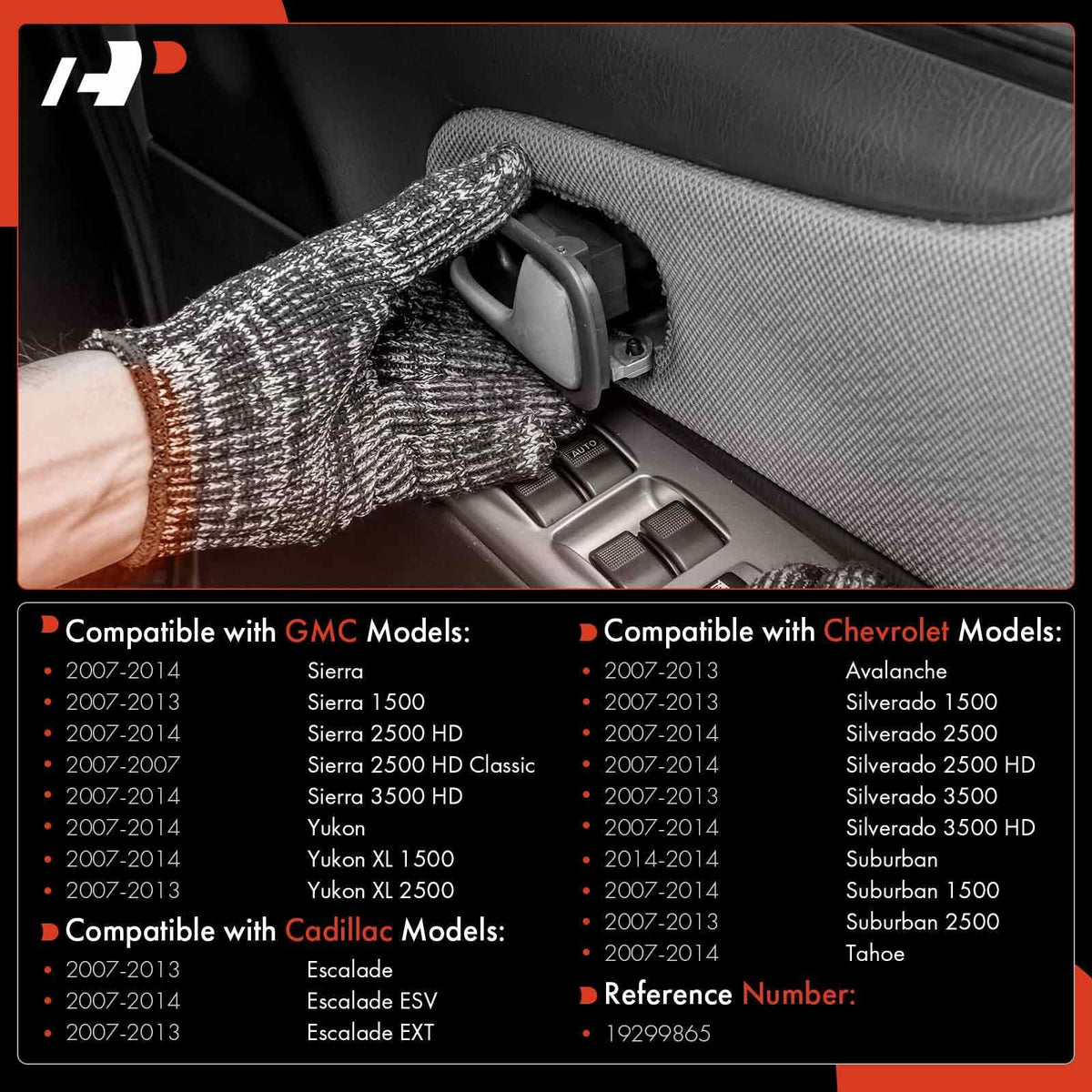 A-Premium chrome rear handle front view offering factory fit and consistent finish