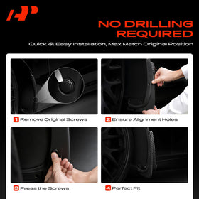 A-Premium protected lower panel cleaned easily after muddy road use