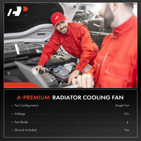 A-Premium close-up of eight fan blades highlighting durable airflow design