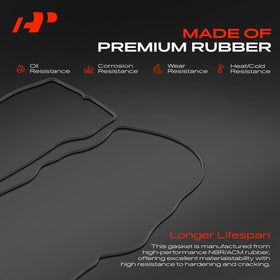 A-Premium close-up of silicone valve cover gasket showing durable material