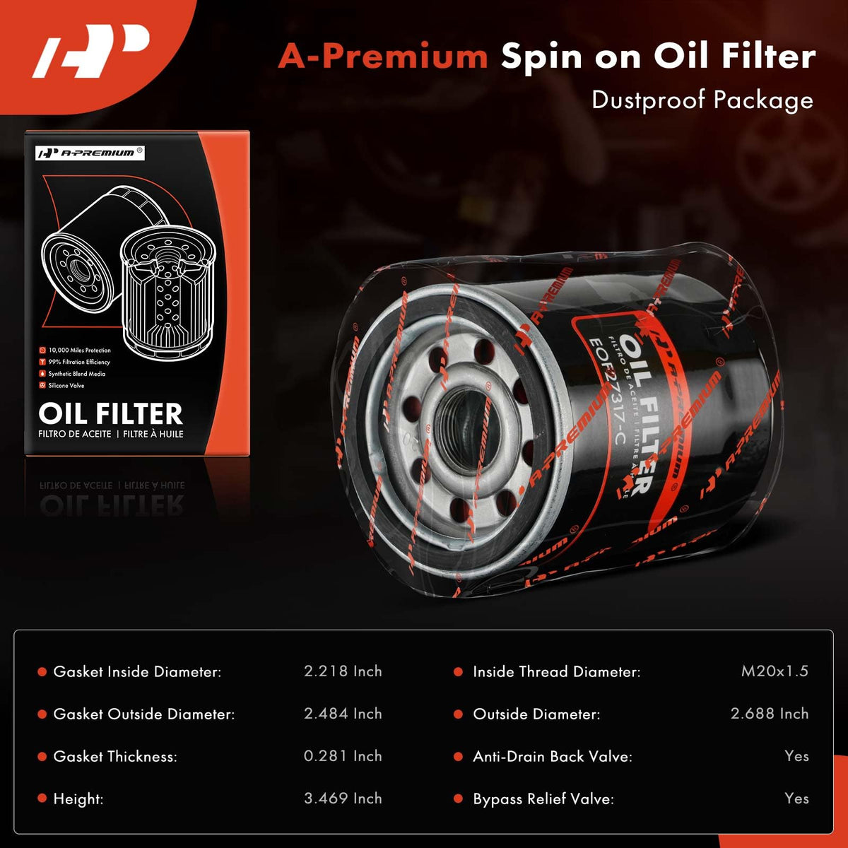 A-Premium close-up of filter media showing semi-synthetic texture for effective particle capture