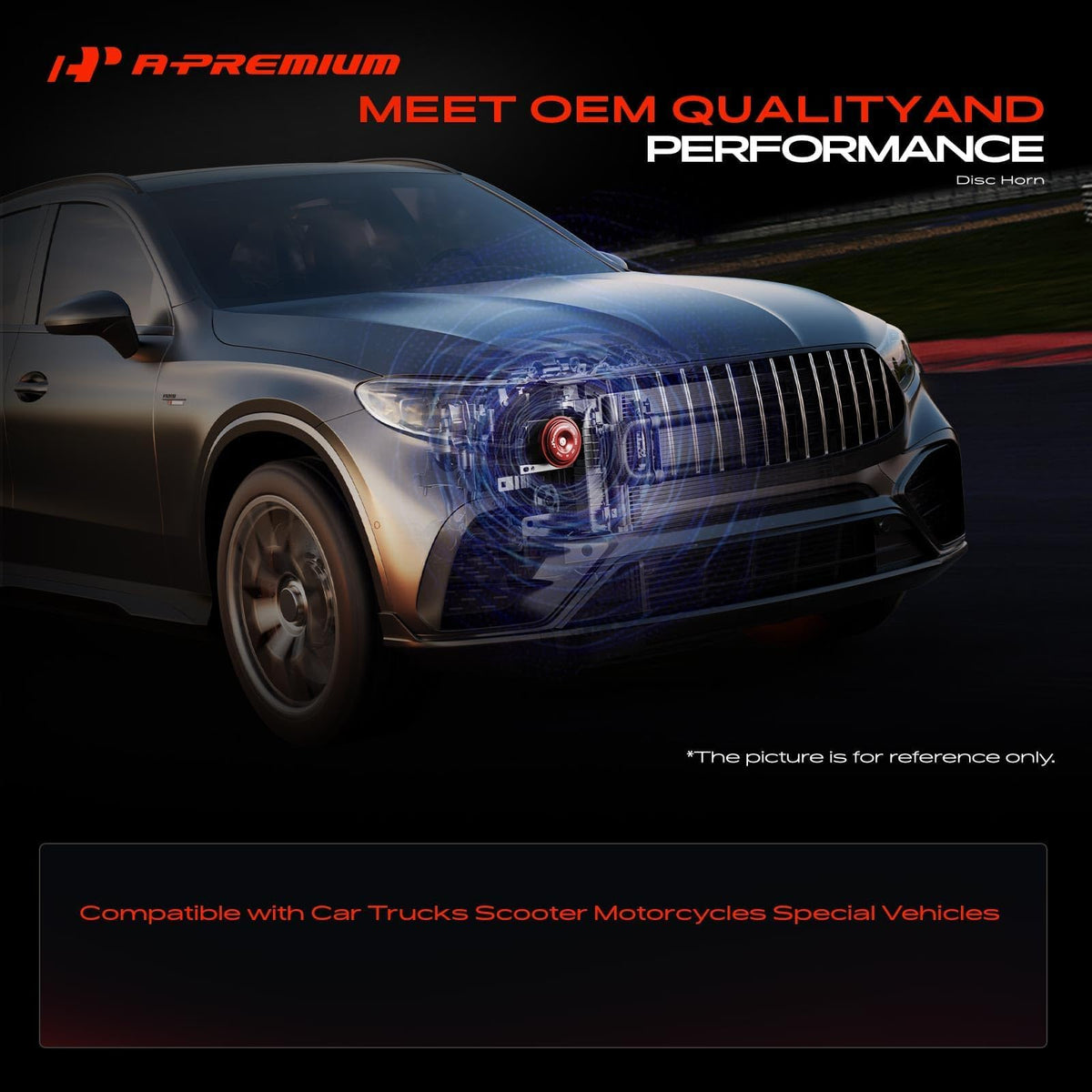 A-Premium close-up of electroplated metal grill highlighting corrosion resistance and durability