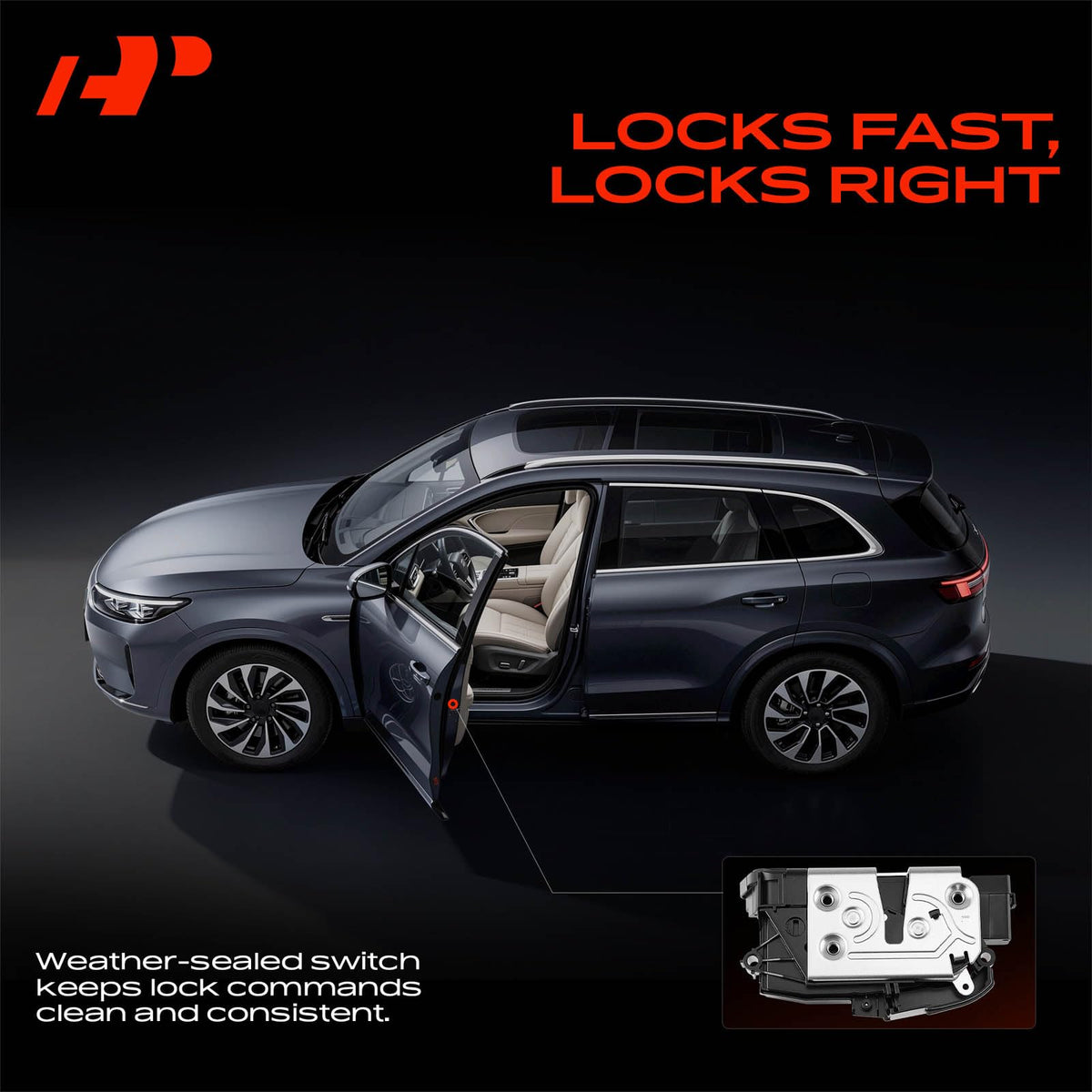 A-Premium closeup of internal gear and latch for long-lasting operation