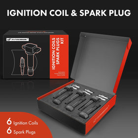 A-Premium ignition coil close-up showing terminals and durable housing for reliable connection