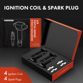 A-Premium ignition coil close-up highlighting connector and bolt mount for secure fit benefit