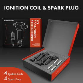 A-Premium close-up of ignition coil body and blade terminal for secure connection benefit