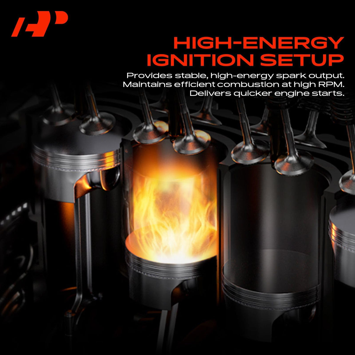 A-Premium ignition coil close-up highlighting sturdy bolt-on mount and blade terminals