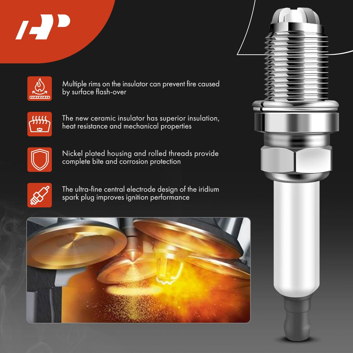 A-Premium ignition coil installed on valve cover illustrating direct fit and secure mount
