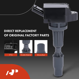 A-Premium ignition coil mounted on valve cover demonstrating direct fit