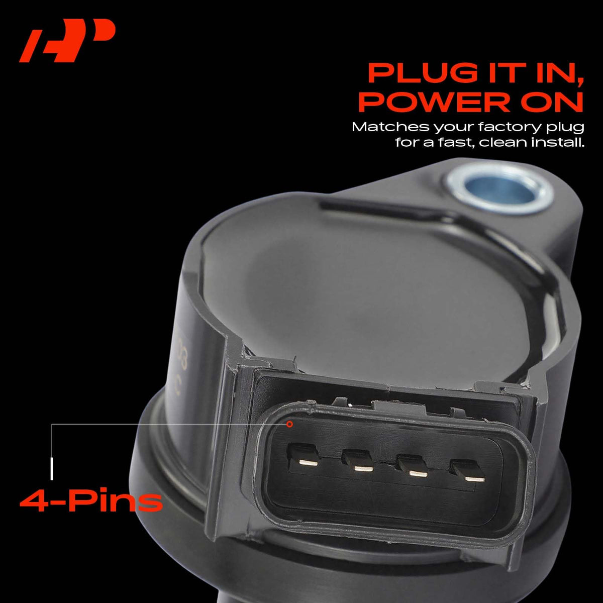 A-Premium coil mounting detail on valve cover for correct bolt-on fit
