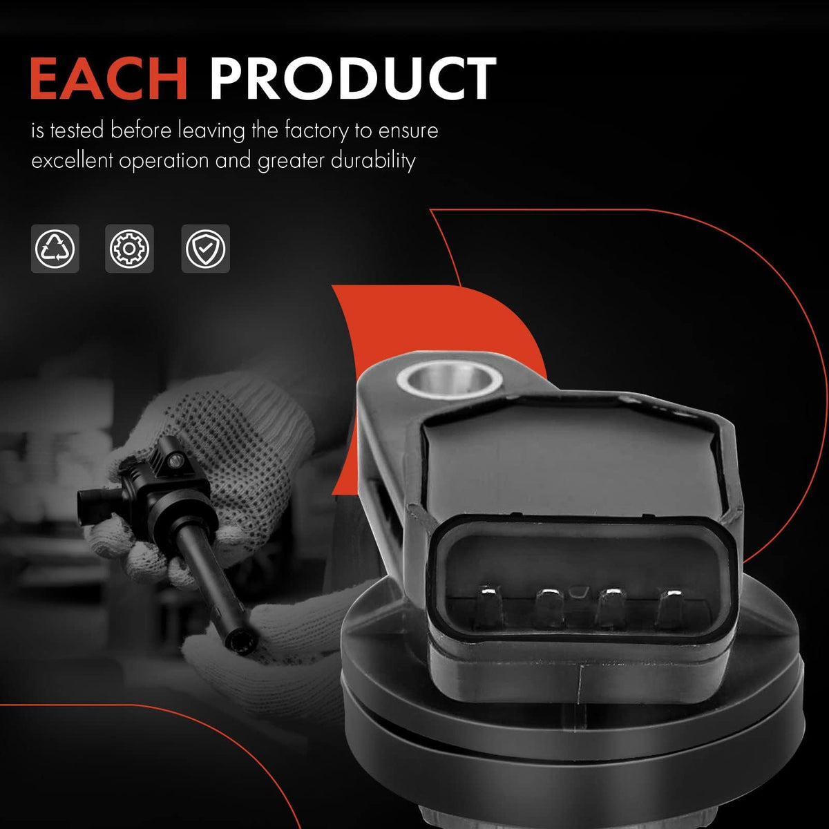 A-Premium spark plug end of coil emphasizing correct electrode alignment benefit