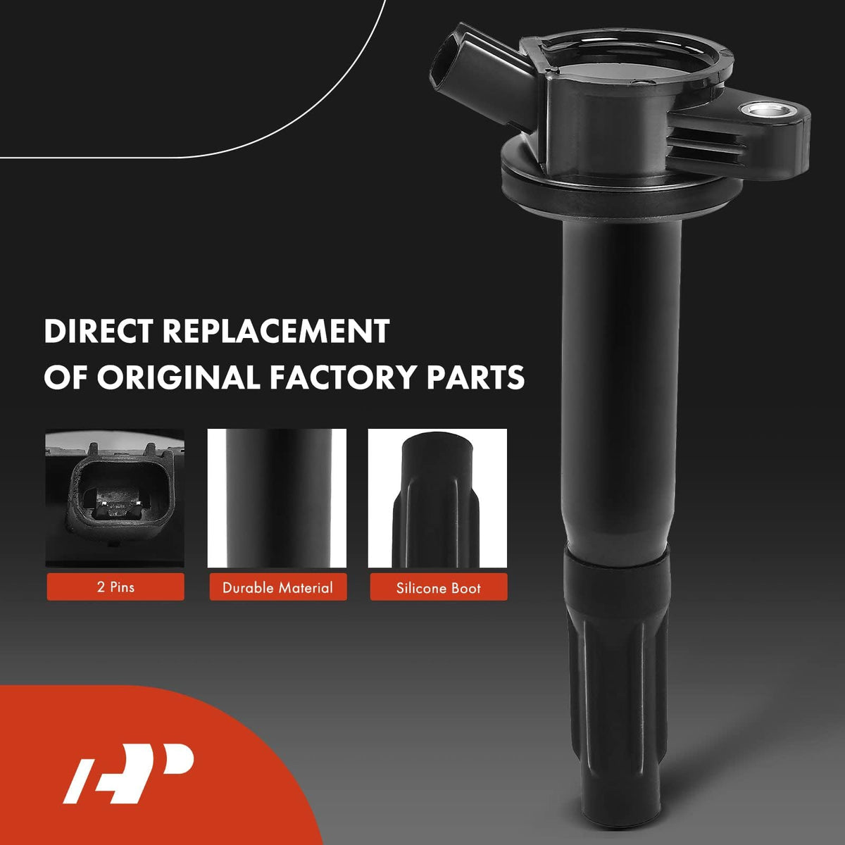 A-Premium coil terminal detail with blade connector for reliable electrical contact