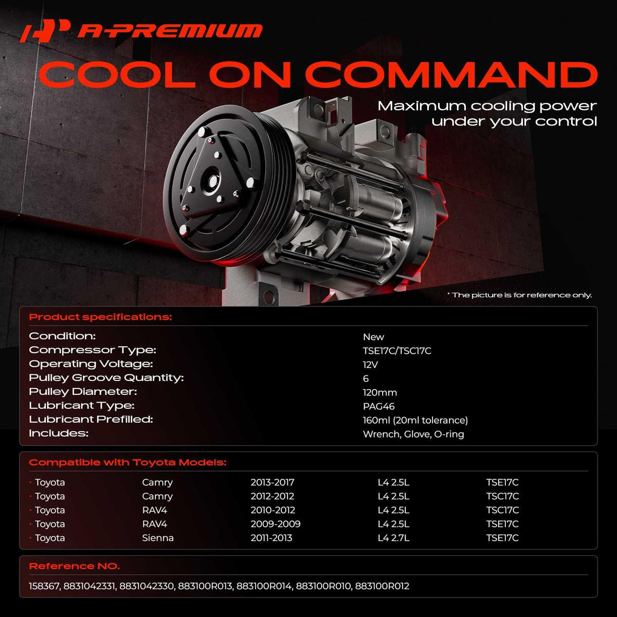 A-Premium compressor clutch assembly detail illustrating ready-to-install benefit