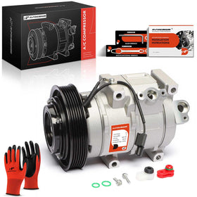 A-Premium compressor front assembly showing full unit and clutch, ready for direct replacement