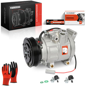 A-Premium compressor front view showing mounting points and fitment benefit
