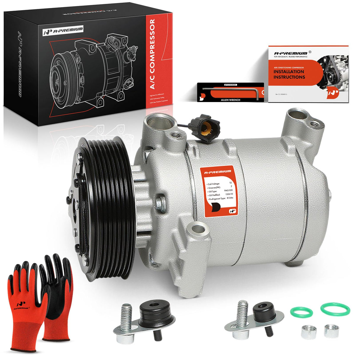 A-Premium compressor front view showing complete kit and ready-to-install benefit
