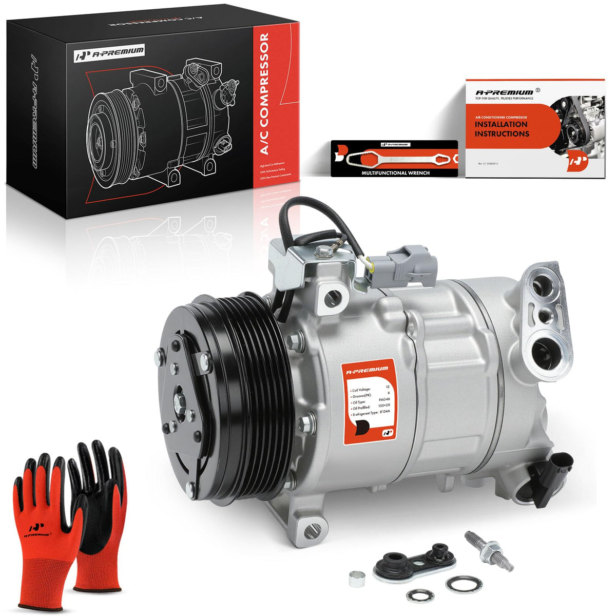 A-Premium compressor front view showing compact build and easy replacement benefit