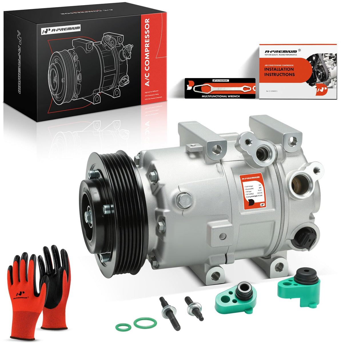 A-Premium compressor front view showing complete assembly and fitment benefit