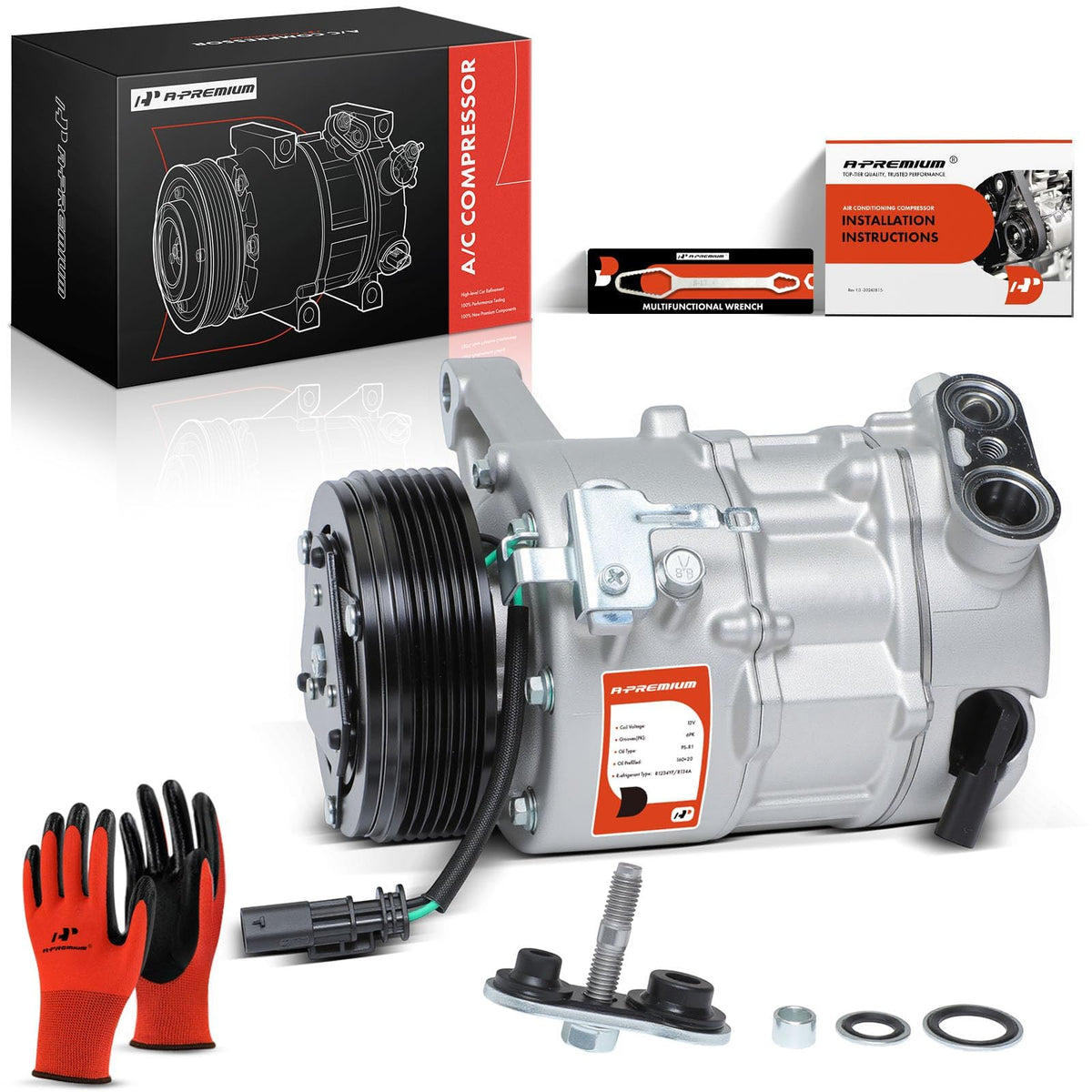 A-Premium compressor front view showing complete assembly and fitment benefit