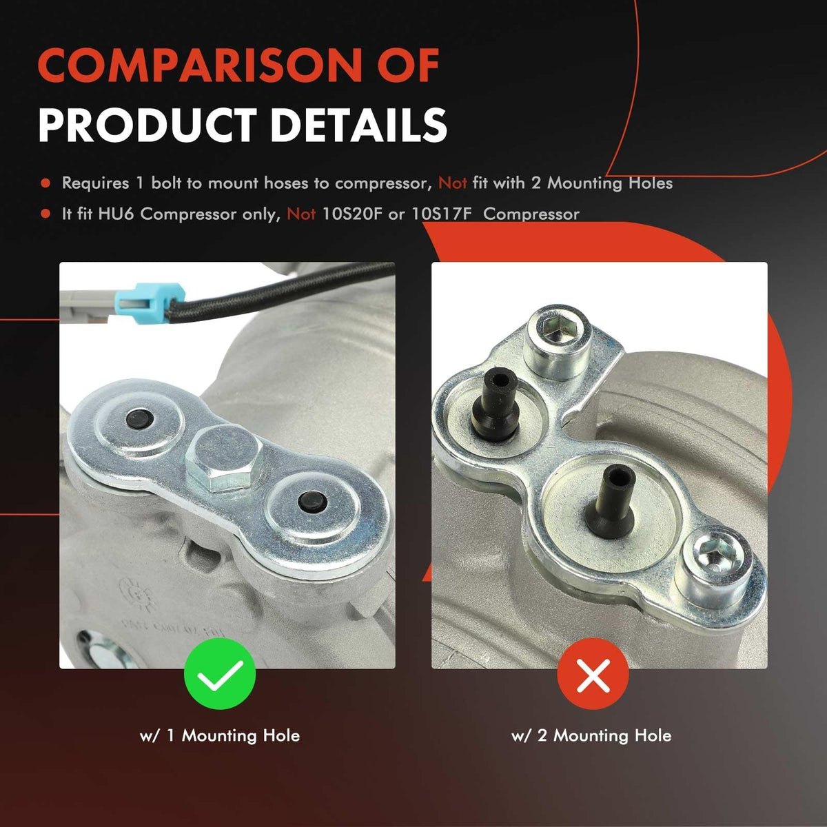 A-Premium compressor installed in engine bay demonstrating direct-fit replacement