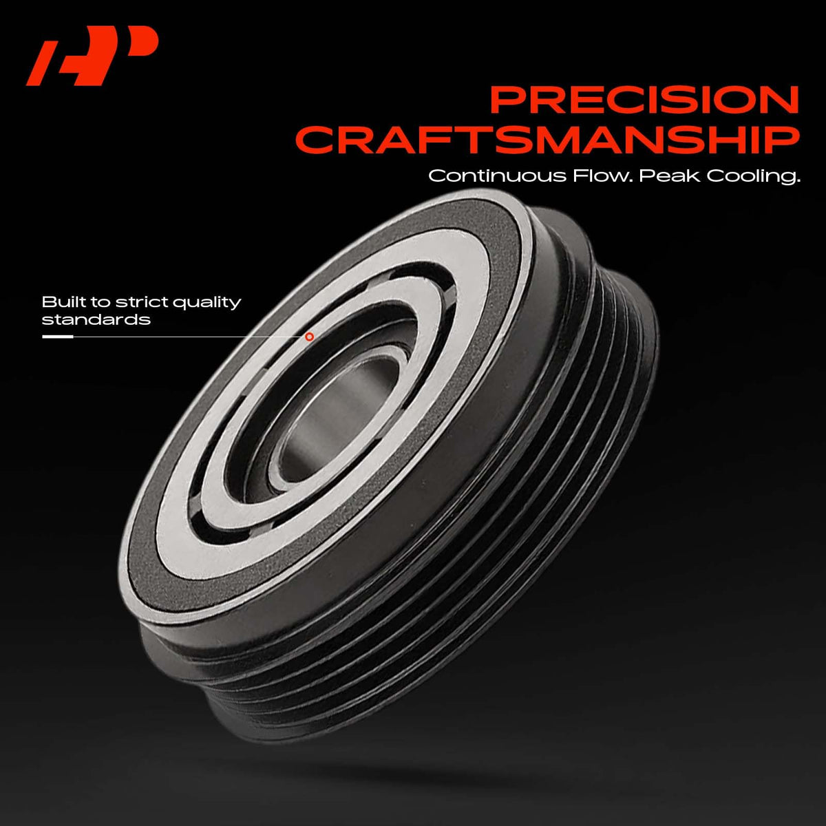 A-Premium clutch installed on compressor in engine bay restoring A/C function