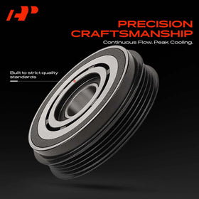 A-Premium clutch installed on compressor in engine bay restoring A/C function