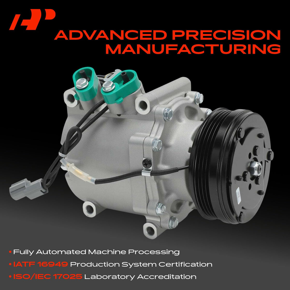 A-Premium compressor mounting points display ease of swap and accurate fit