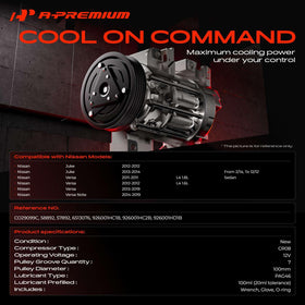 A-Premium pulley detail with seven grooves for reliable belt alignment
