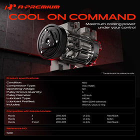 A-Premium pulley side profile showing 5-groove design for correct fit
