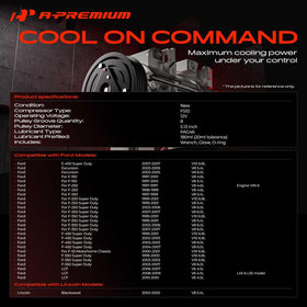A-Premium compressor side mount detail highlighting bolt pattern for easy alignment