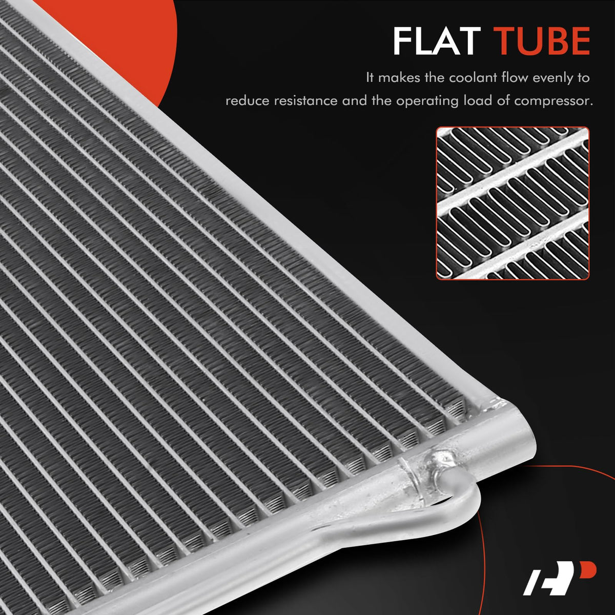 A-Premium condenser aluminum fins detail illustrating fast heat dissipation
