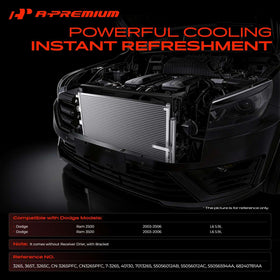 A-Premium close-up of condenser core highlighting efficient cooling fins
