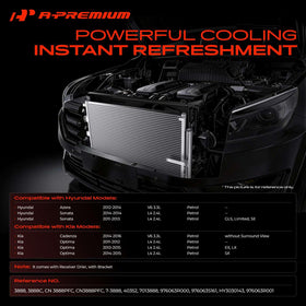 A-Premium condenser core close-up highlighting fin density for better heat transfer