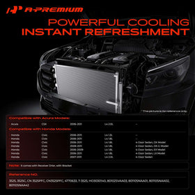A-Premium condenser close-up of aluminum core fins highlighting efficient heat transfer