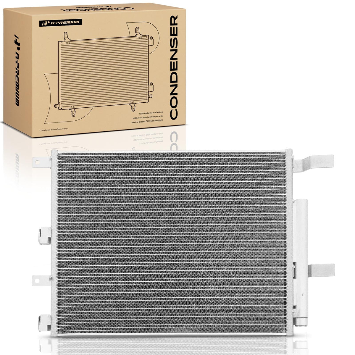 A-Premium condenser front view showing full core for easy replacement