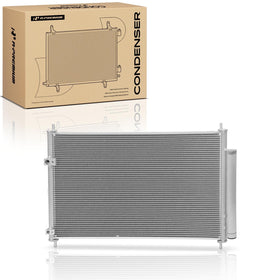 A-Premium condenser front view showing full core and frame, restores cooling efficiency