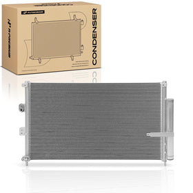 A-Premium condenser front view showing full core and mounting points for accurate fit