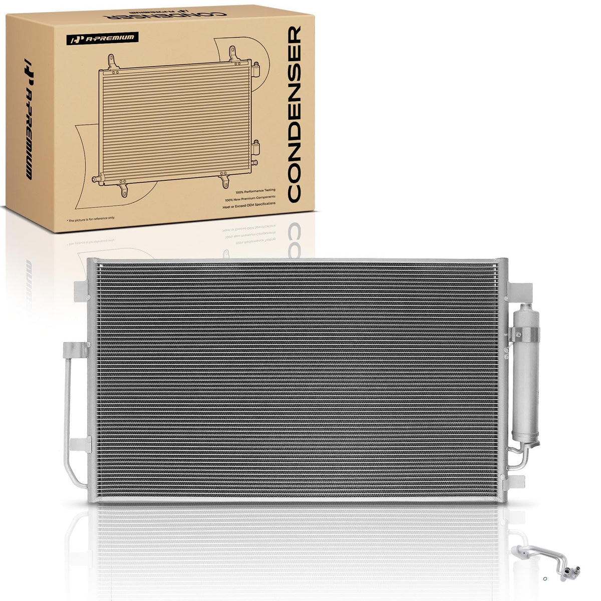 A-Premium condenser front view showing fit and finish for accurate replacement