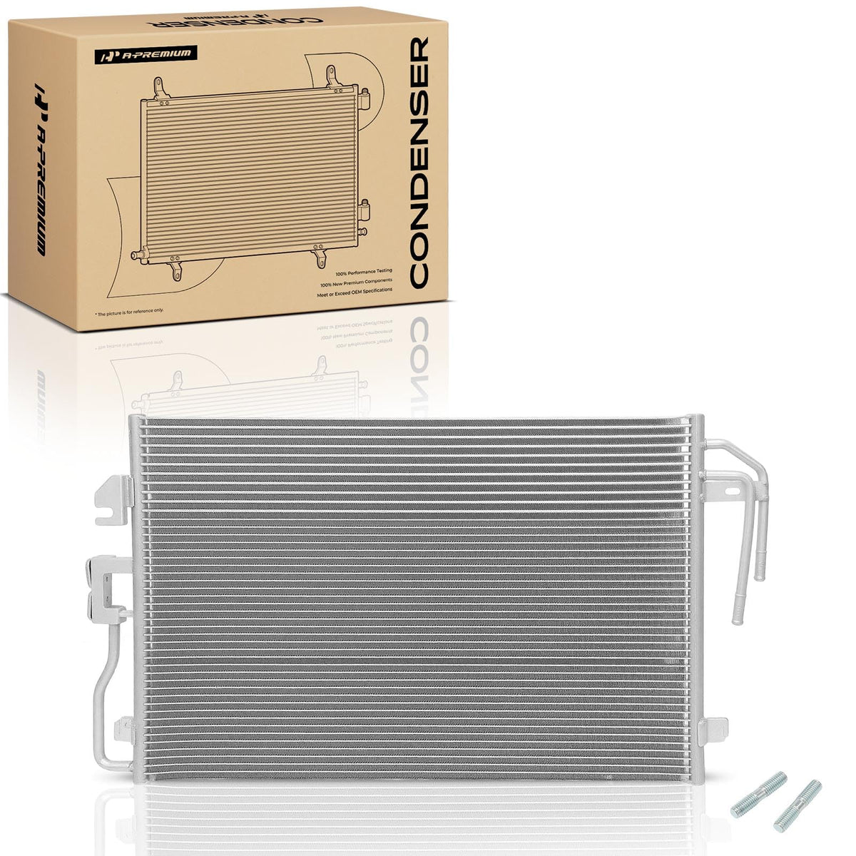 A-Premium condenser front view showing complete unit and fitment benefit