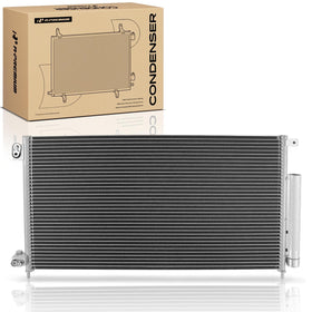 A-Premium condenser front view showing OEM fit and ready-to-install benefit