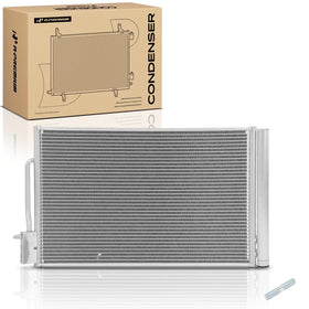 A-Premium condenser front view showing fitment and clean new finish for reliable cooling