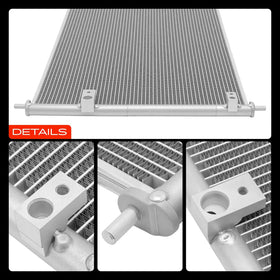 A-Premium condenser in a parked car lifestyle scene implying reliable cabin comfort