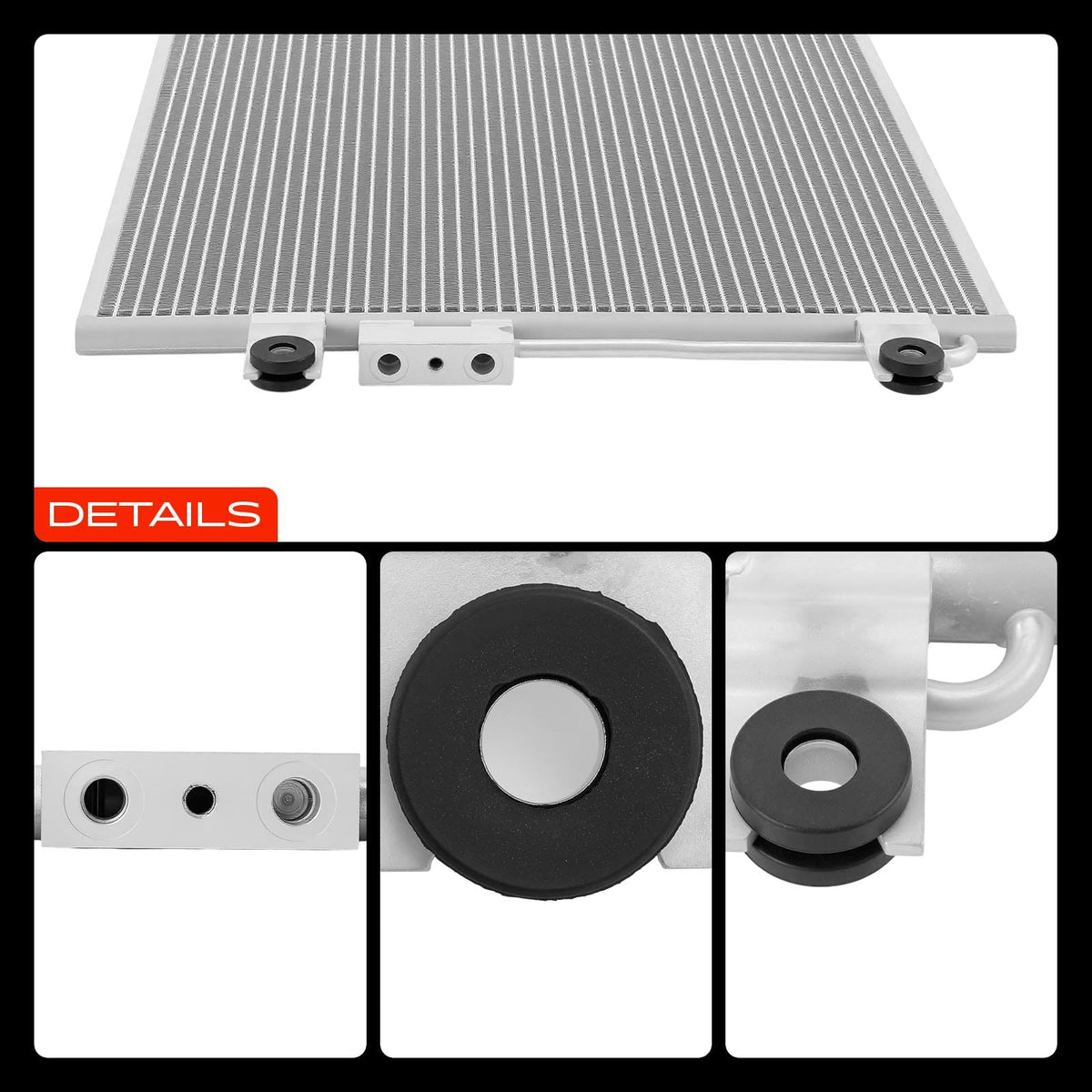 A-Premium condenser on garage workbench showing service-ready condition