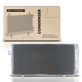 A-Premium condenser on workbench in workshop scene illustrating professional install