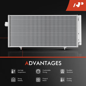 A-Premium condenser ports and flare ends visible for accurate hose connections