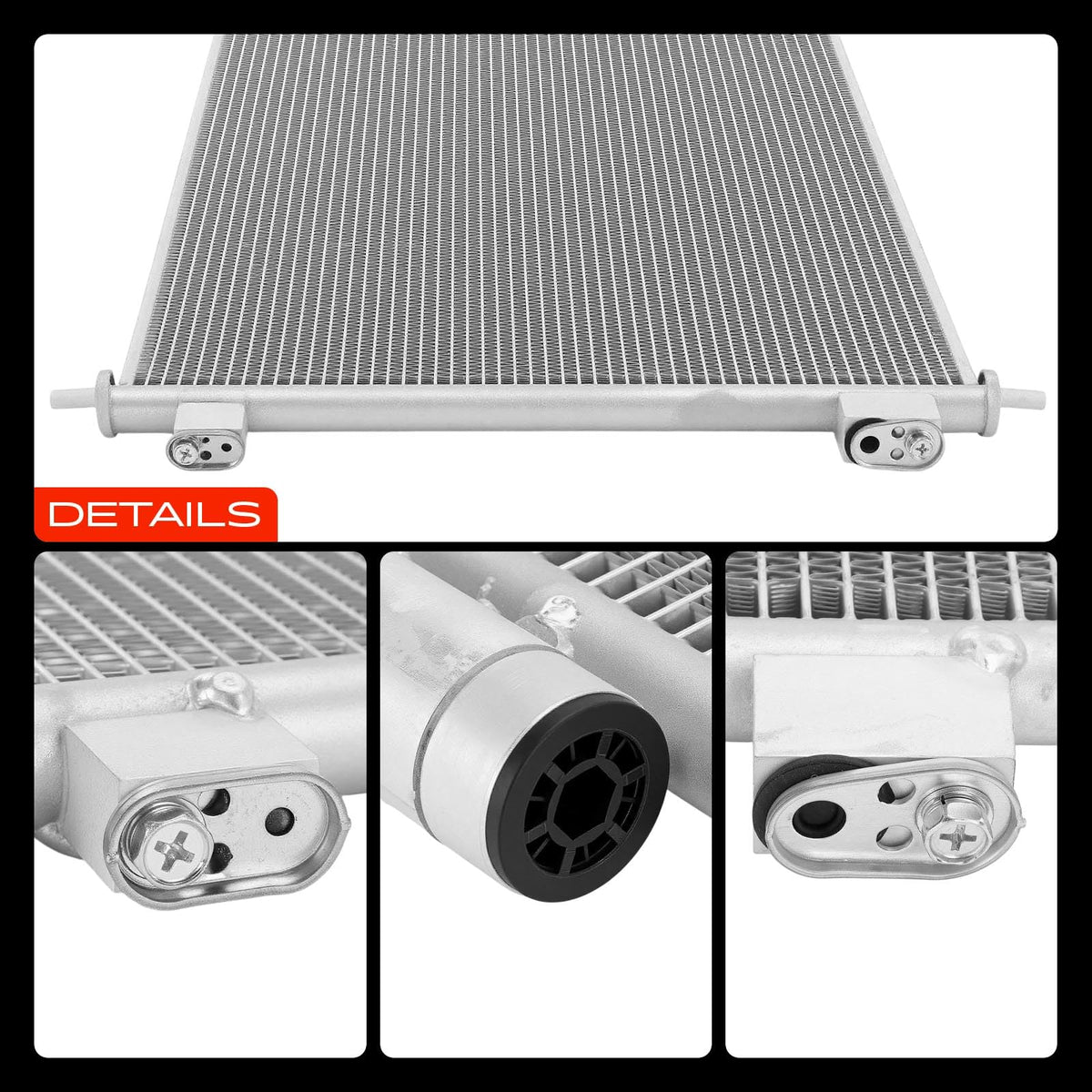 A-Premium boxed condenser with label and reference numbers for easy identification
